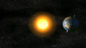 sun and earth