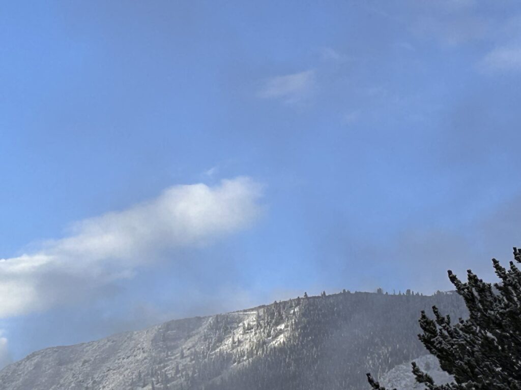 Snow-dusted mountains above Glenwood Springs, Colorado