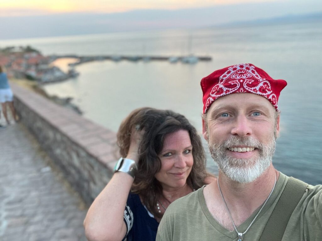 Michael Shankara and Katrina Gustafson, The Shaman & The Mermaid, by the sea