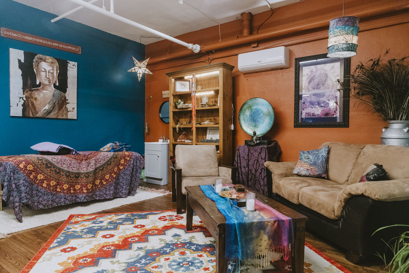 The Shaman & The Mermaid healing room at Karma Yoga Center in Denver