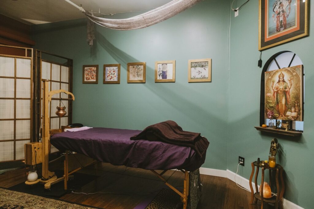Soma Spa treatment room at Karma Yoga Center in Denver