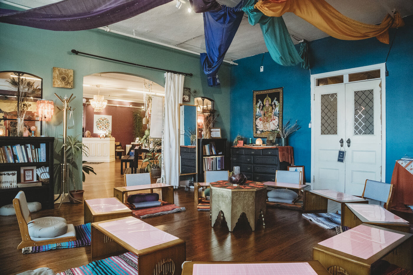 Teacher training room at Karma Yoga Center, Denver